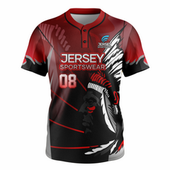 Baseball 2 Button Short Sleeve Jerseys - CB2J0015 Baseball 2 Button Short Sleeve Jerseys - CB2J0015