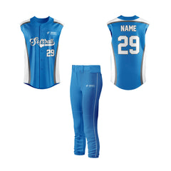 Softball Full Button Sleeveless Jersey - CSSLFJ001 Softball Full Button Sleeveless Jersey - CSSLFJ001