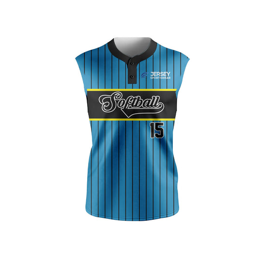 Softball Sleeveless 2 Button Jersey - CSSL2J008