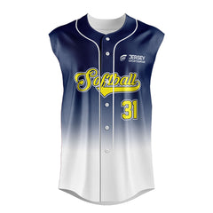 Softball Full Button Sleeveless Jersey - CSSLFJ002 Softball Full Button Sleeveless Jersey - CSSLFJ002