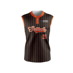 Softball Sleeveless 2 Button Jersey - CSSL2J003 Softball Sleeveless 2 Button Jersey - CSSL2J003