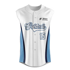 Softball Full Button Sleeveless Jersey - CSSLFJ003 Softball Full Button Sleeveless Jersey - CSSLFJ003