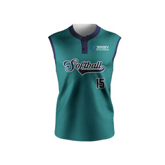 Softball Sleeveless 2 Button Jersey - CSSL2J005 Softball Sleeveless 2 Button Jersey - CSSL2J005