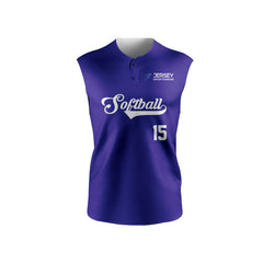 Softball Sleeveless 2 Button Jersey - CSSL2J004 Softball Sleeveless 2 Button Jersey - CSSL2J004