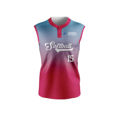 Softball Sleeveless 2 Button Jersey - CSSL2J002 Softball Sleeveless 2 Button Jersey - CSSL2J002