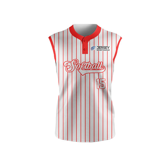 Softball Sleeveless 2 Button Jersey - CSSL2J006