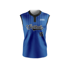 Softball Sleeveless 2 Button Jersey - CSSL2J001